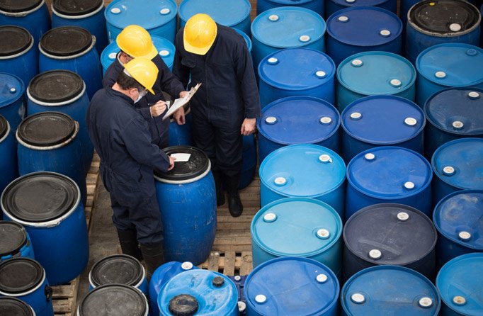 waste disposal workers